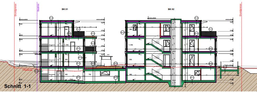 Schnitt 1-1 Kärntner Immobilien Velden