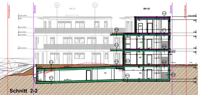 Schnitt 2-2 Kärntner Immobilien Velden